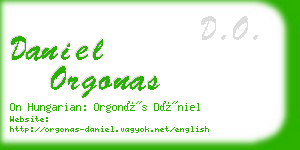 daniel orgonas business card